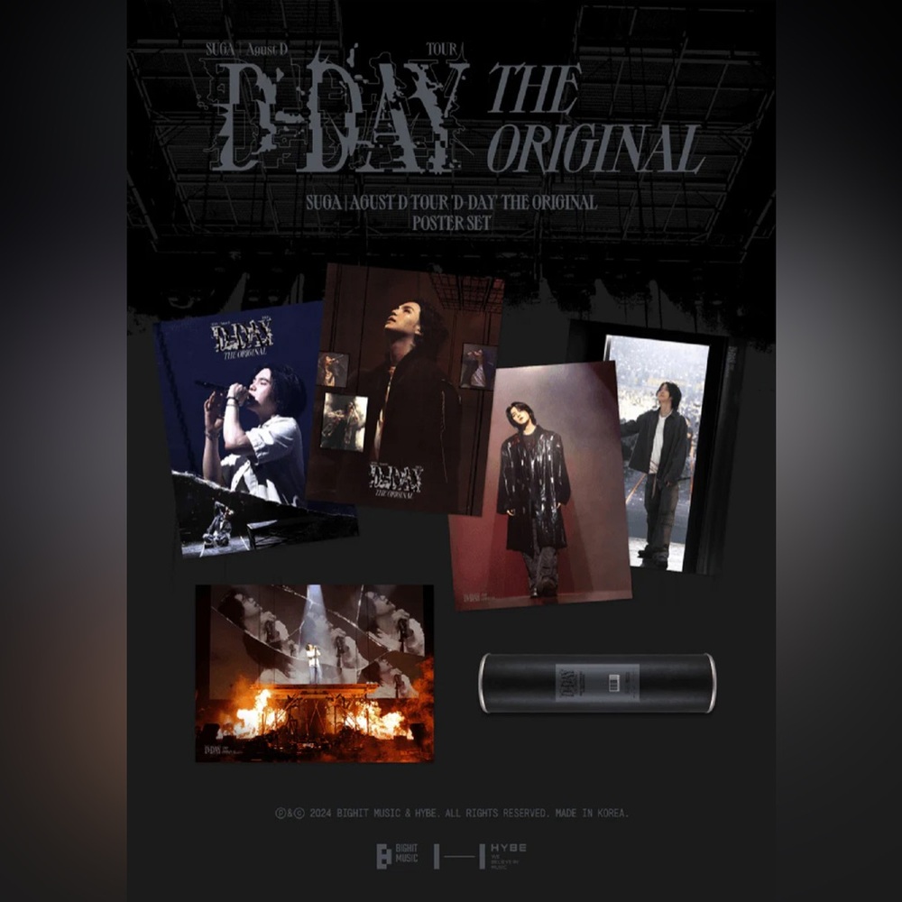 (SEALED) Official SUGA | Agust D Tour “D-Day” The Original Poster Set